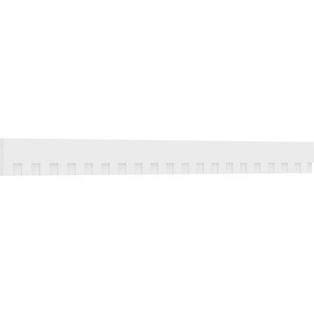 Ekena Millwork Sanford Architectural Grade PVC Dentil Trim w/Backplate, 7"H x 1"P x 93 3/8"L DENP07SAN01